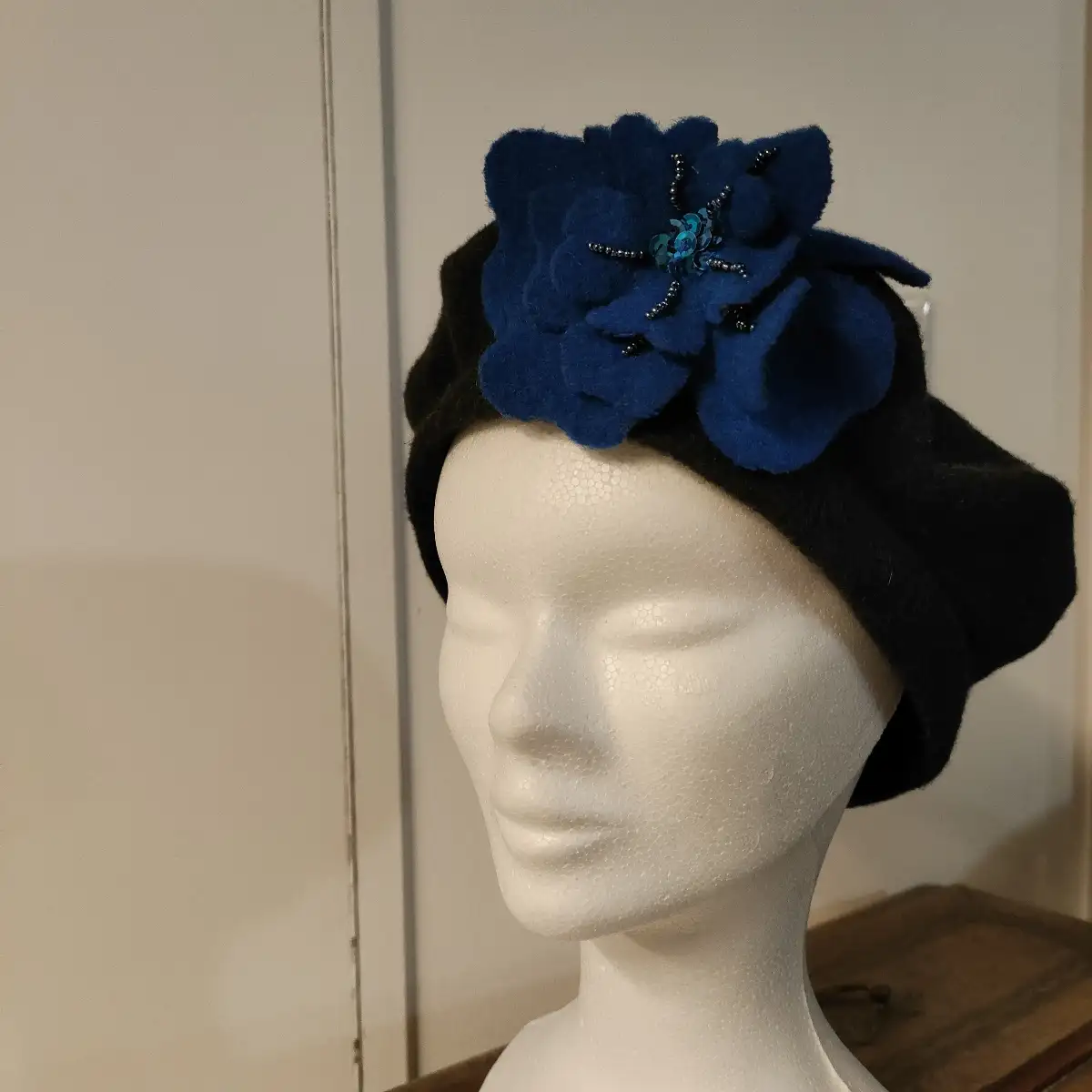 Béret Blue Flower
